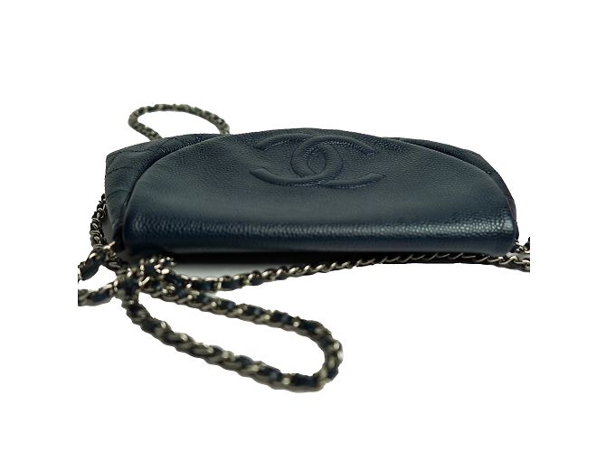 CHANEL Handbags Wallet on Chain Blue - view 6