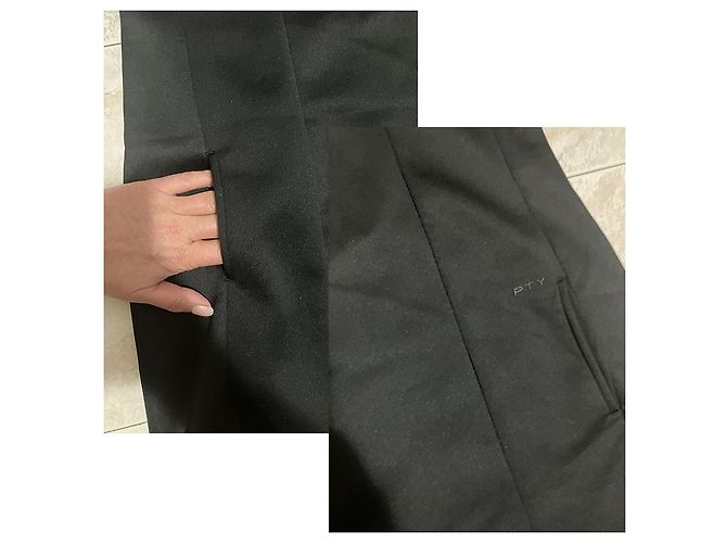 Peuterey Midikleid aus schwarzem Polyester Fleece - Ansicht 3