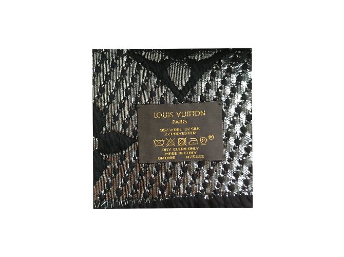 Sciarpa Louis Vuitton logomania shine Nero - vista 2