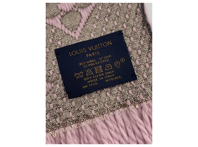 Sciarpa Louis Vuitton logomania shine Rosa - vista 3
