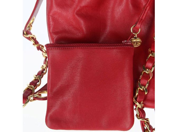 Chanel Rote Beuteltasche - Ansicht 14