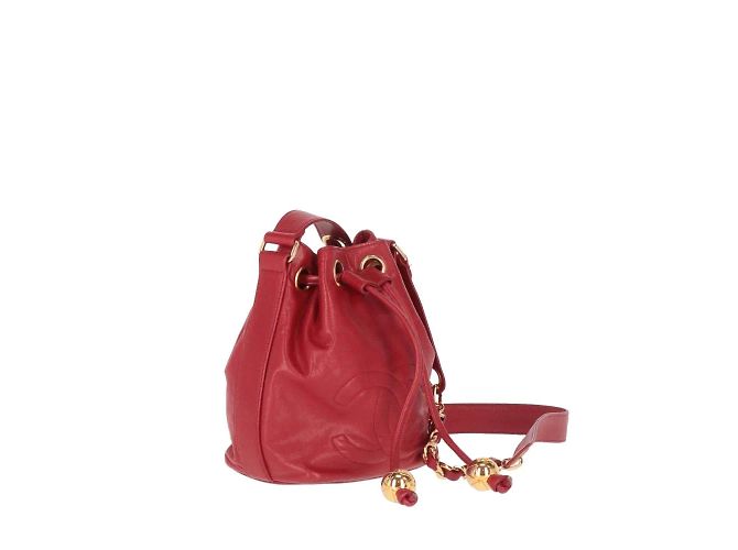 Chanel Rote Beuteltasche - Ansicht 2