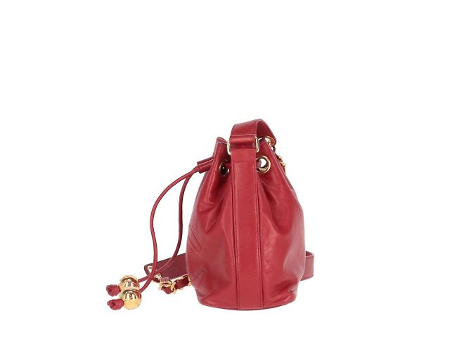 Chanel Rote Beuteltasche - Ansicht 3