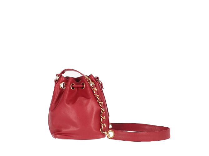 Chanel Rote Beuteltasche - Ansicht 4