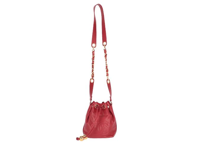 Chanel Rote Beuteltasche - Ansicht 5