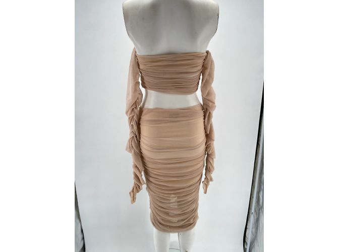 Leslie Amon Kleider T.International S Polyester Beige - Ansicht 2