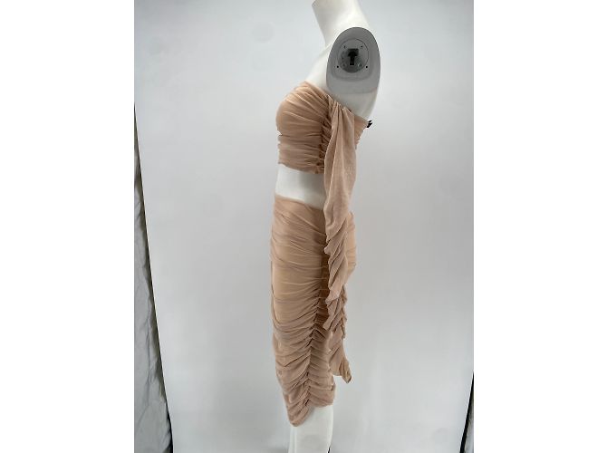 Leslie Amon Kleider T.International S Polyester Beige - Ansicht 3