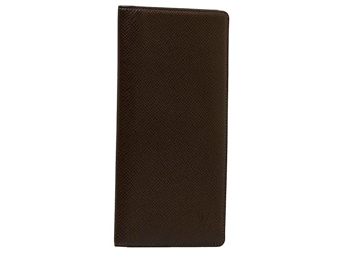 Cartera Louis Vuitton Brown Taiga Brazza Castaño Marrón oscuro - vista 2