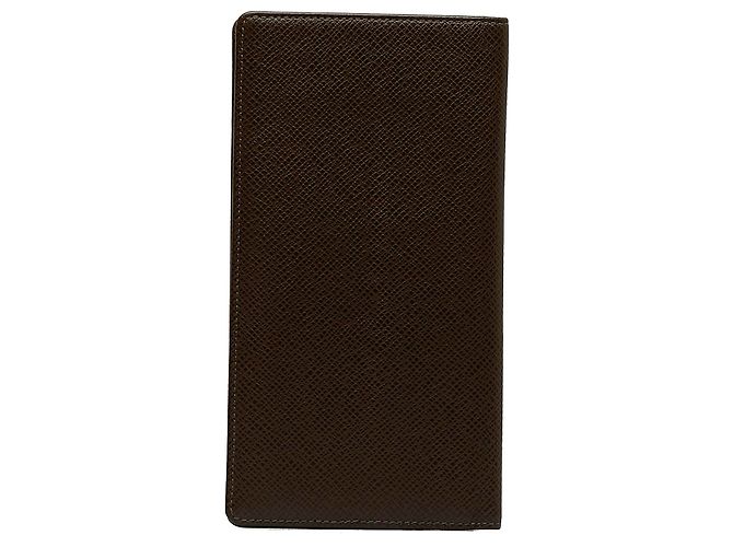 Cartera Louis Vuitton Brown Taiga Brazza Castaño Marrón oscuro - vista 3