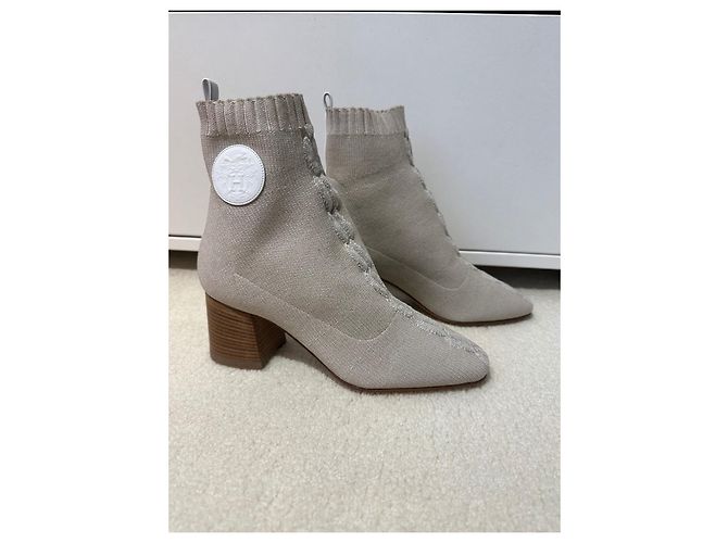 Hermès Hermes Volver 60 Botines nocciola/blanc Blanco - vista 10