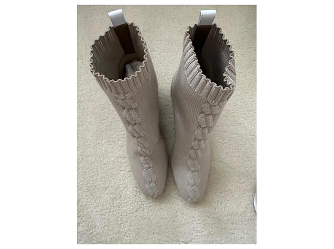 Hermès Hermes Volver 60 Botines nocciola/blanc Blanco - vista 3