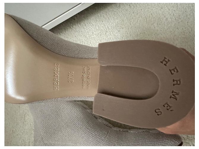Hermès Hermes Volver 60 Botines nocciola/blanc Blanco - vista 5