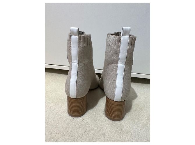 Hermès Hermes Volver 60 Botines nocciola/blanc Blanco - vista 8