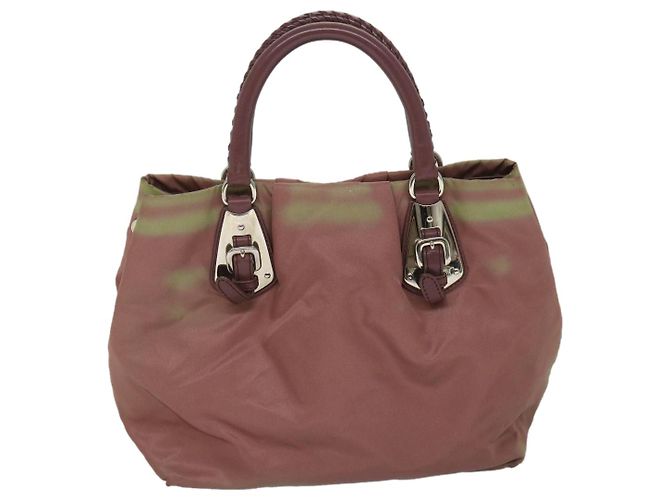 PRADA Borsa a mano Nylon Rosa Auth am5092 - vista 2