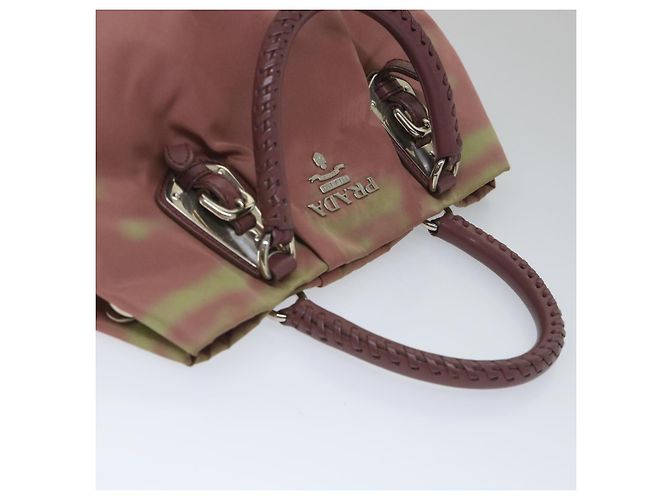 PRADA Borsa a mano Nylon Rosa Auth am5092 - vista 6