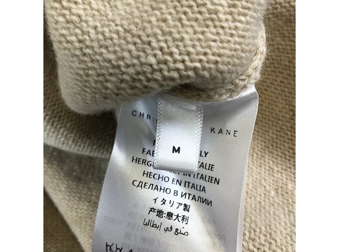 Christopher Kane Beige 2018 Crystal Embellished Wool Knit Sweater - vista 5