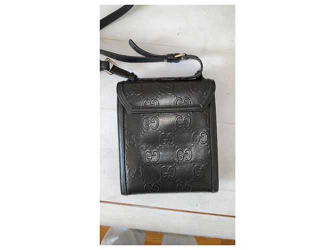 Borsa Gucci a tracolla in pelle nera Nero - vista 2
