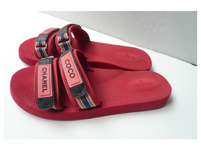 CHANEL Zoccoli da Uomo COCO CHANEL Rosso T44 IT raro - vista 2
