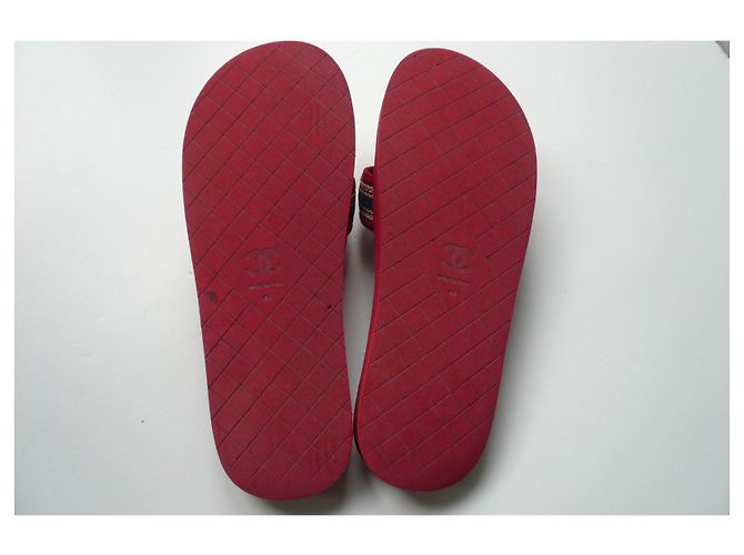 CHANEL Zoccoli da Uomo COCO CHANEL Rosso T44 IT raro - vista 6