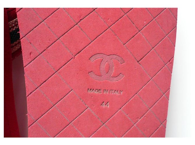 CHANEL Zoccoli da Uomo COCO CHANEL Rosso T44 IT raro - vista 7