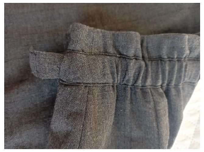 Burberry Prorsum Falda midi de lana a rayas de Burberry Gris antracita - vista 12