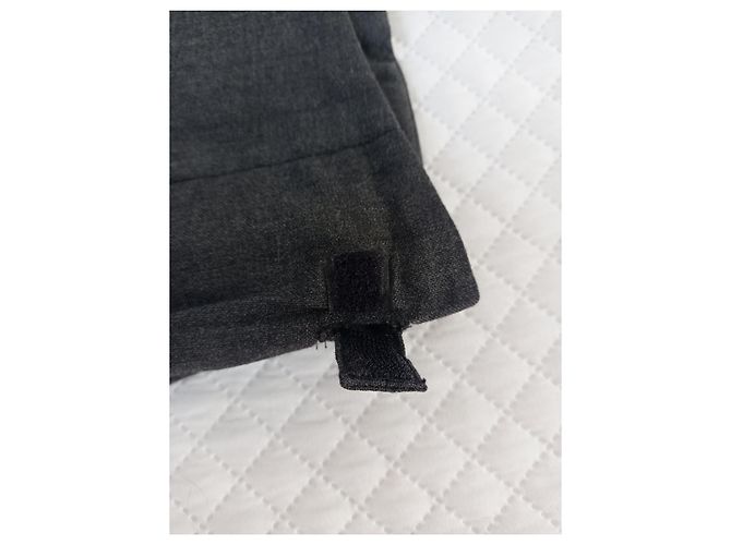 Burberry Prorsum Falda midi de lana a rayas de Burberry Gris antracita - vista 13