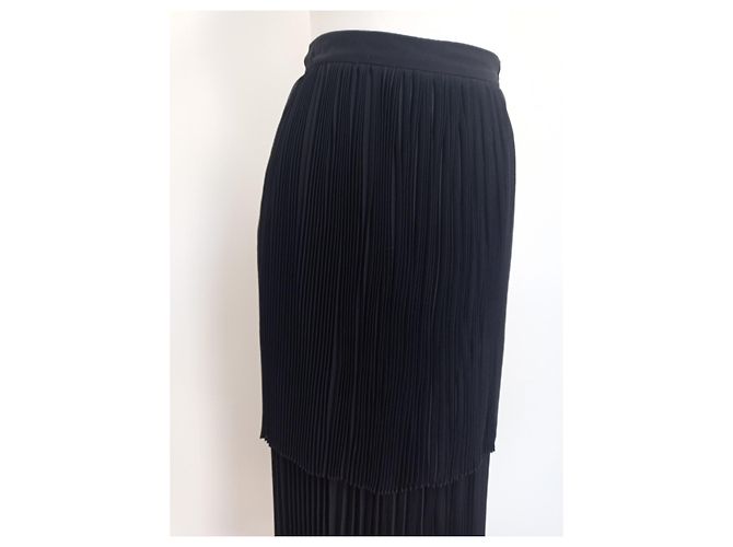 Autre Marque Falda midi plisada de Giò Moretti Negro - vista 3