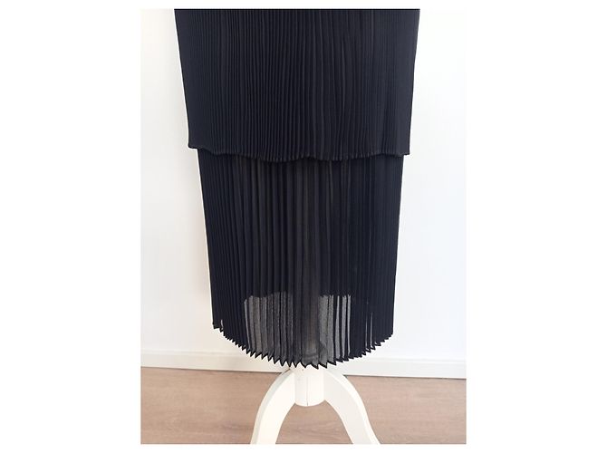 Autre Marque Falda midi plisada de Giò Moretti Negro - vista 4