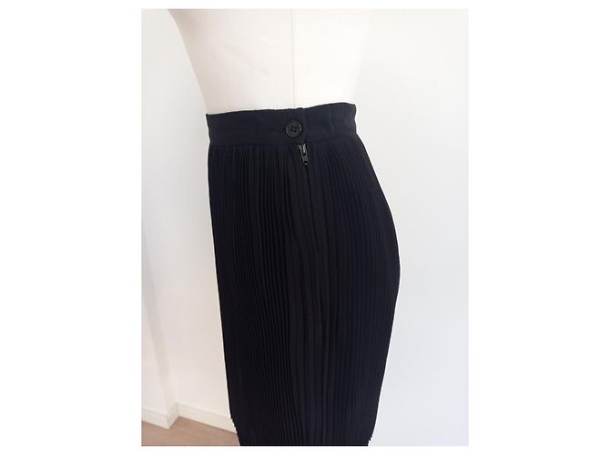 Autre Marque Falda midi plisada de Giò Moretti Negro - vista 7