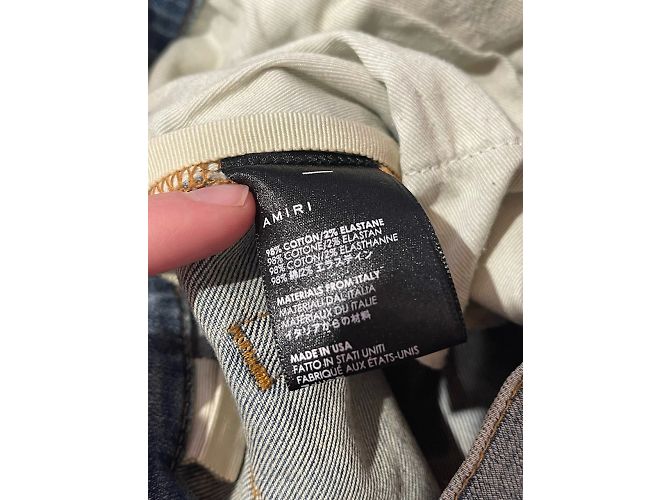 Jeans AMIRI T.US 30 Cotone Blu - vista 7