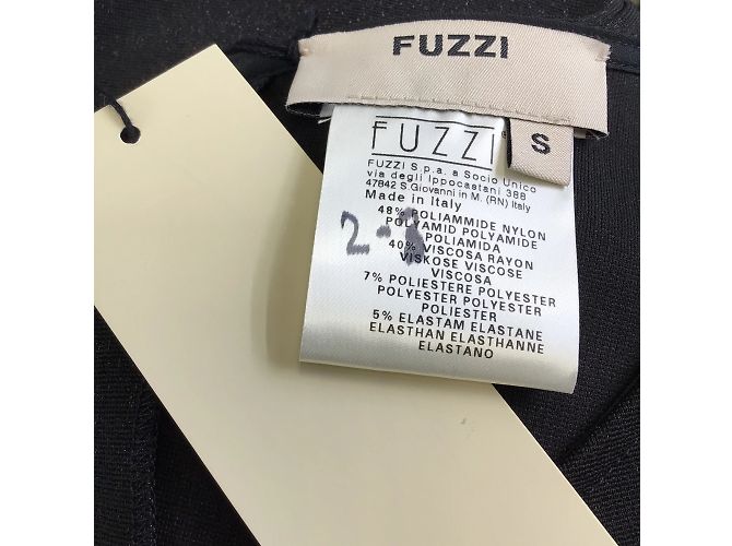 Fuzzi Schwarzes Stretch-Strickkleid mit Dreiviertelärmeln - Ansicht 4