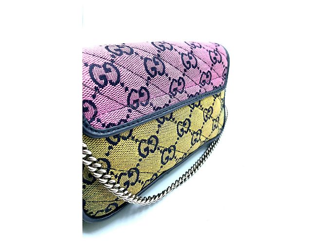 Borsa a mano Gucci Marmont Puerto Banus in cotone - vista 5