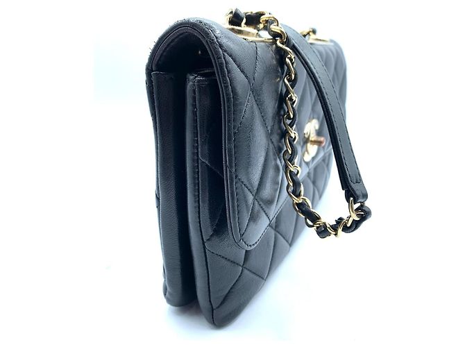 Borsa a mano Chanel Puerto Banus in pelle nera Nero - vista 9