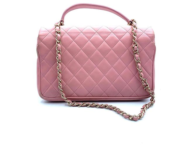 Chanel 19 Borsa a mano Chanel Puerto Banus in pelle rosa - vista 2