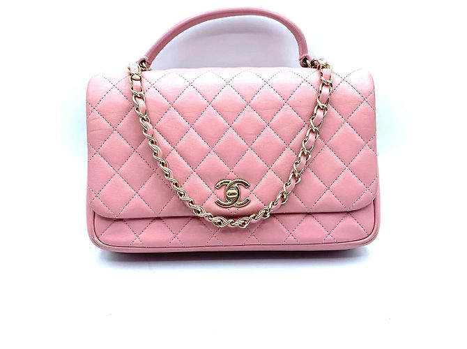Chanel 19 Borsa a mano Chanel Puerto Banus in pelle rosa - vista 3