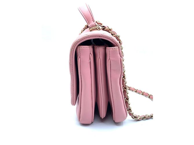 Chanel 19 Borsa a mano Chanel Puerto Banus in pelle rosa - vista 4