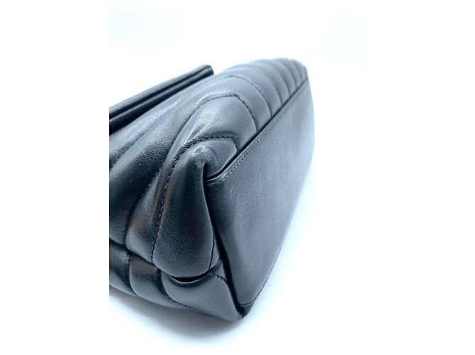 saint laurent lou lou pelle nera Nero - vista 6