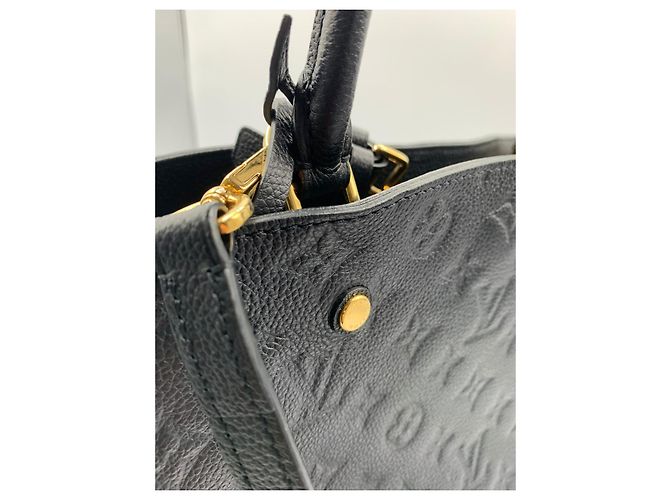 louis vuitton montaigne cuero empreinte negro - vista 5