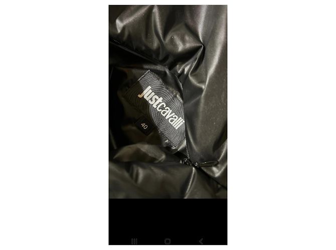 Chaqueta acolchada larga reversible Roberto Cavalli Negro Dorado - vista 3