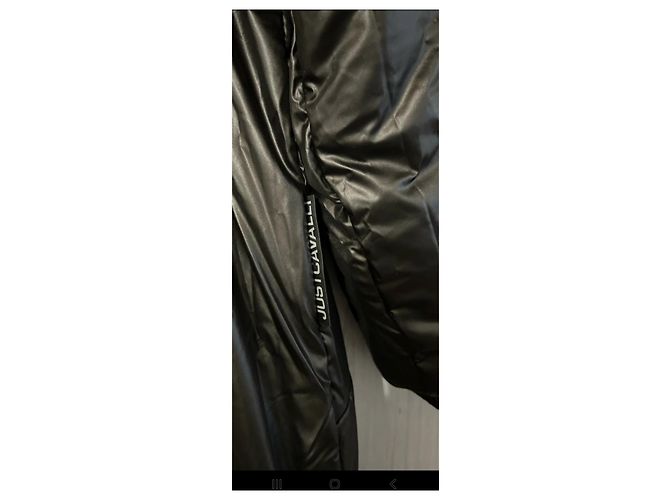 Chaqueta acolchada larga reversible Roberto Cavalli Negro Dorado - vista 4