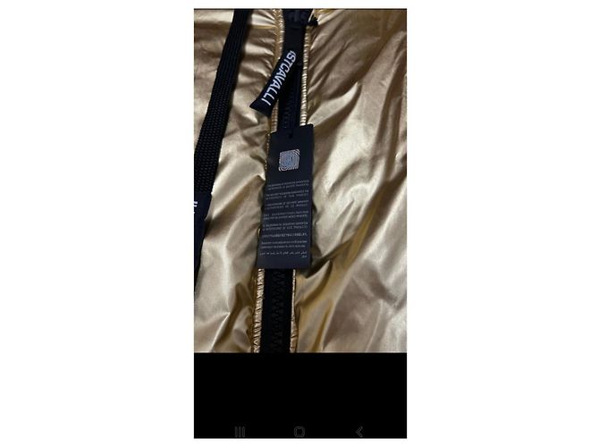 Chaqueta acolchada larga reversible Roberto Cavalli Negro Dorado - vista 8