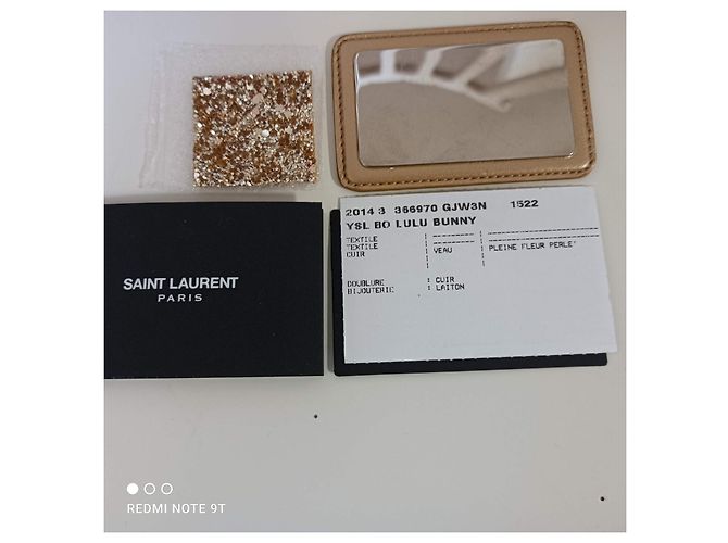 Saint Laurent Piccola Borsa da Sera Dorata con Paillettes D'oro - vista 4