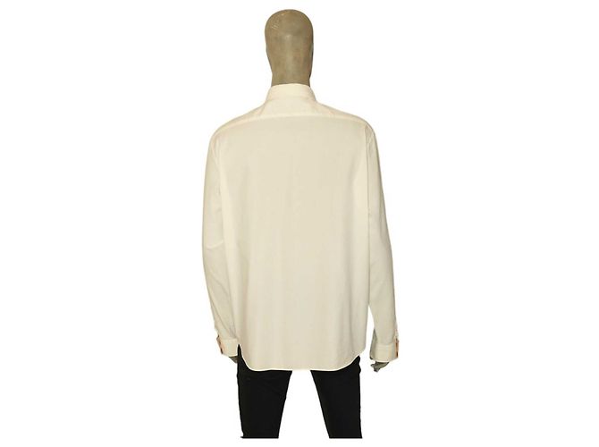 Burberry Brit Camicia da uomo casual in cotone bianco taglia XXL - vista 2