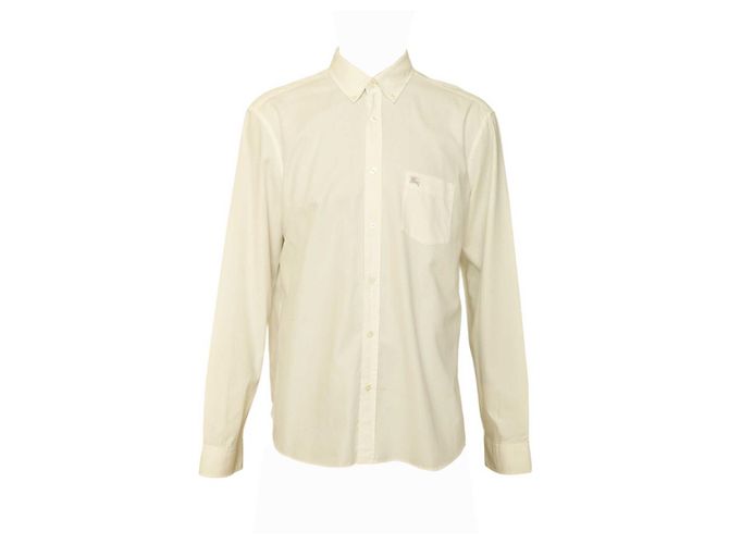 Burberry Brit Camicia da uomo casual in cotone bianco taglia XXL - vista 3