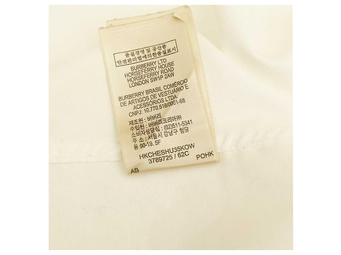 Burberry Brit Camicia da uomo casual in cotone bianco taglia XXL - vista 6