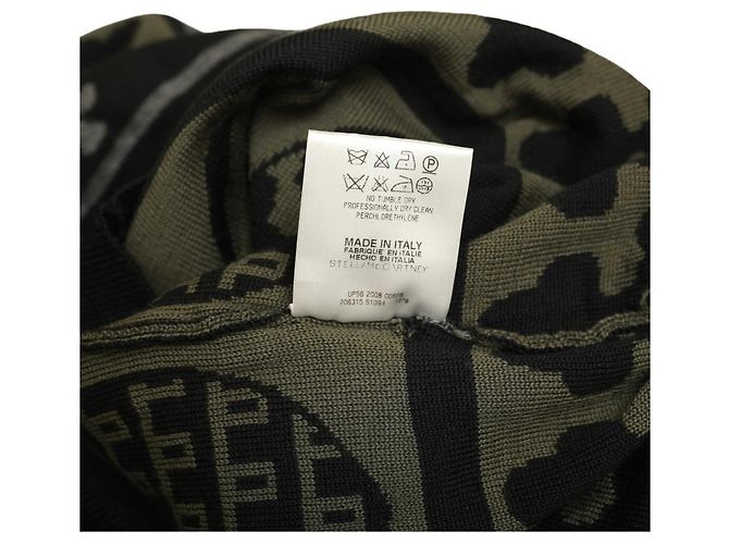 Stella Mc Cartney Stella McCartney Schwarzgrauer Kaschmir-Strickpullover mit Wasserfallausschnitt, mittelalterliche Größe 38 Mehrfarben - Ansicht 5