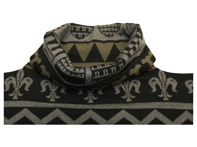 Stella Mc Cartney Stella McCartney Schwarzgrauer Kaschmir-Strickpullover mit Wasserfallausschnitt, mittelalterliche Größe 38 Mehrfarben - Ansicht 7