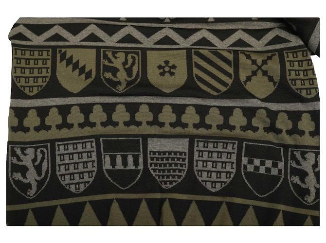 Stella Mc Cartney Stella McCartney Schwarzgrauer Kaschmir-Strickpullover mit Wasserfallausschnitt, mittelalterliche Größe 38 Mehrfarben - Ansicht 8
