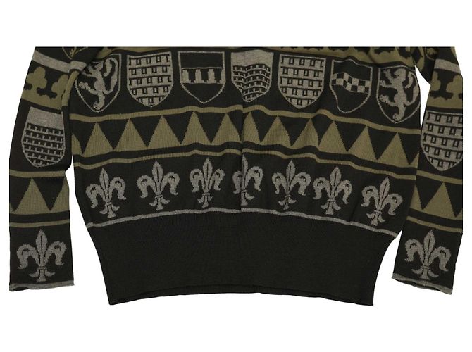 Stella Mc Cartney Stella McCartney Schwarzgrauer Kaschmir-Strickpullover mit Wasserfallausschnitt, mittelalterliche Größe 38 Mehrfarben - Ansicht 9
