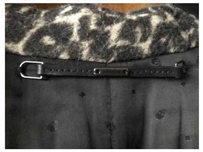 Abrigo Ikks de lana estampado leopardo negro beige Estampado de leopardo - vista 3
